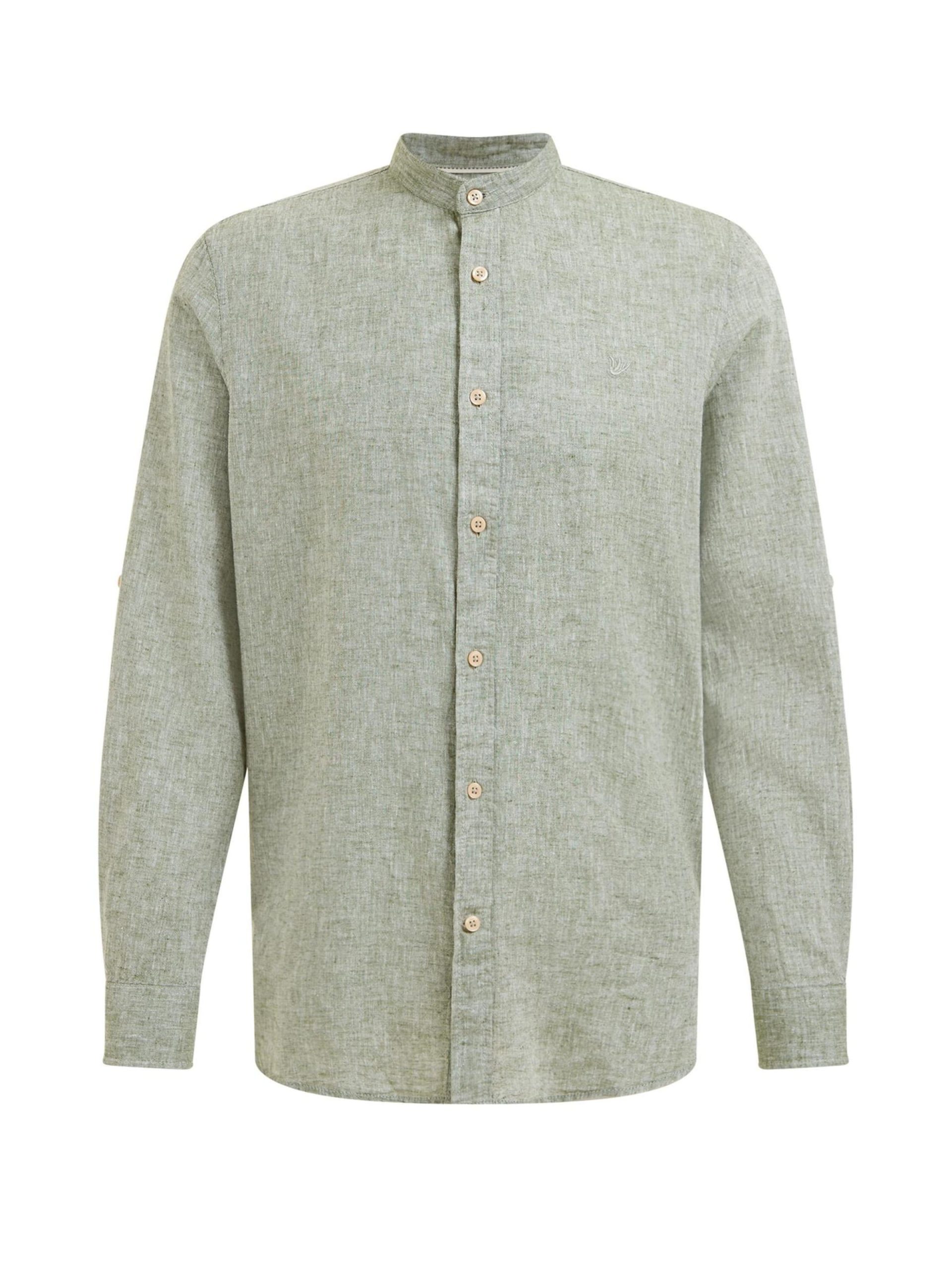 Ajuste estrecho Camisa WE Fashion en Oliva 9436871 Suministro